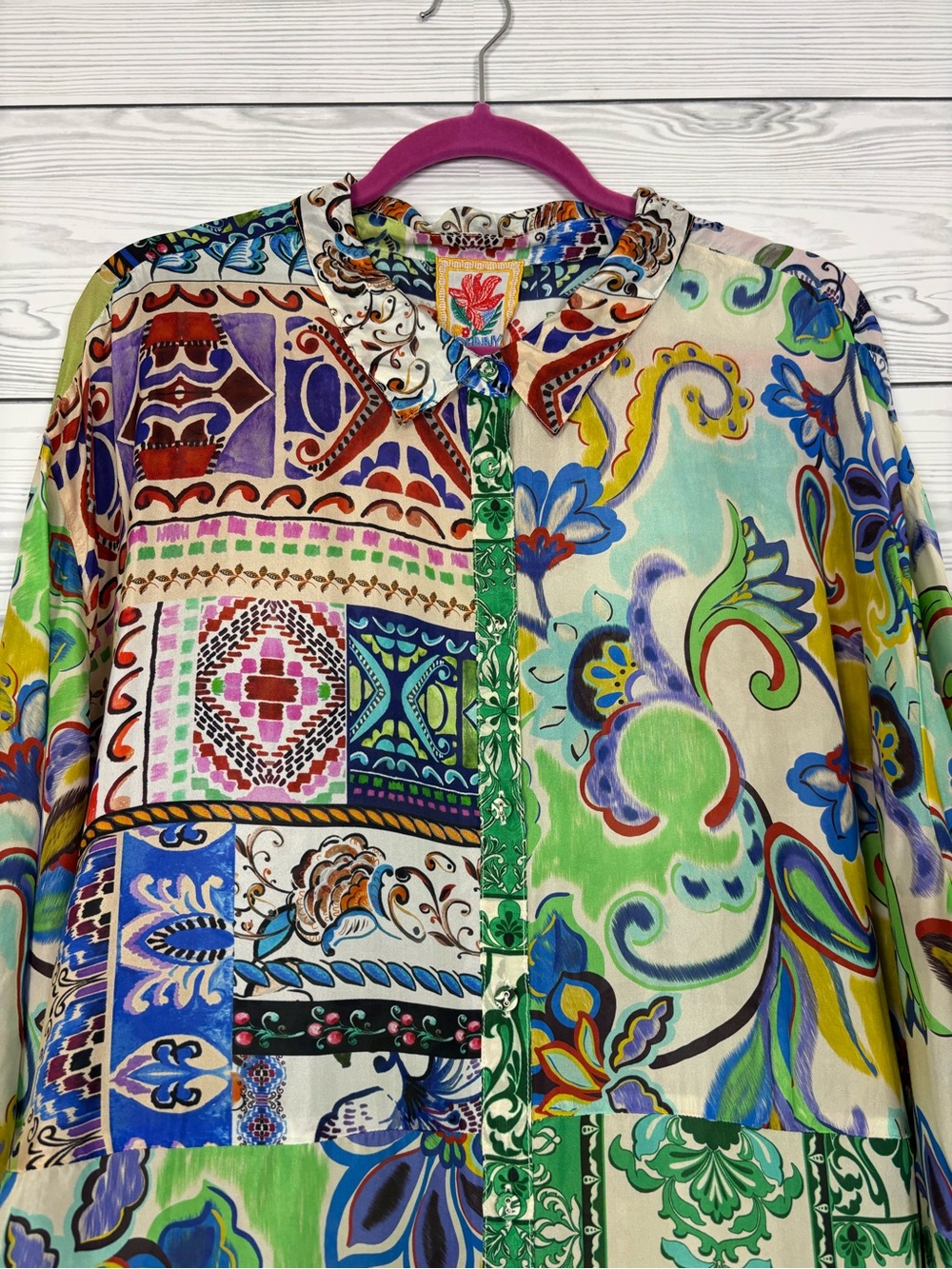 Johnny Was The Audrey Tunic armeria patchwork blouse size 2X NWT - Picture 2 of 13